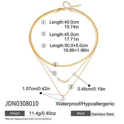 3-Layer Titanium Steel Choker Set – Stacked Luxury