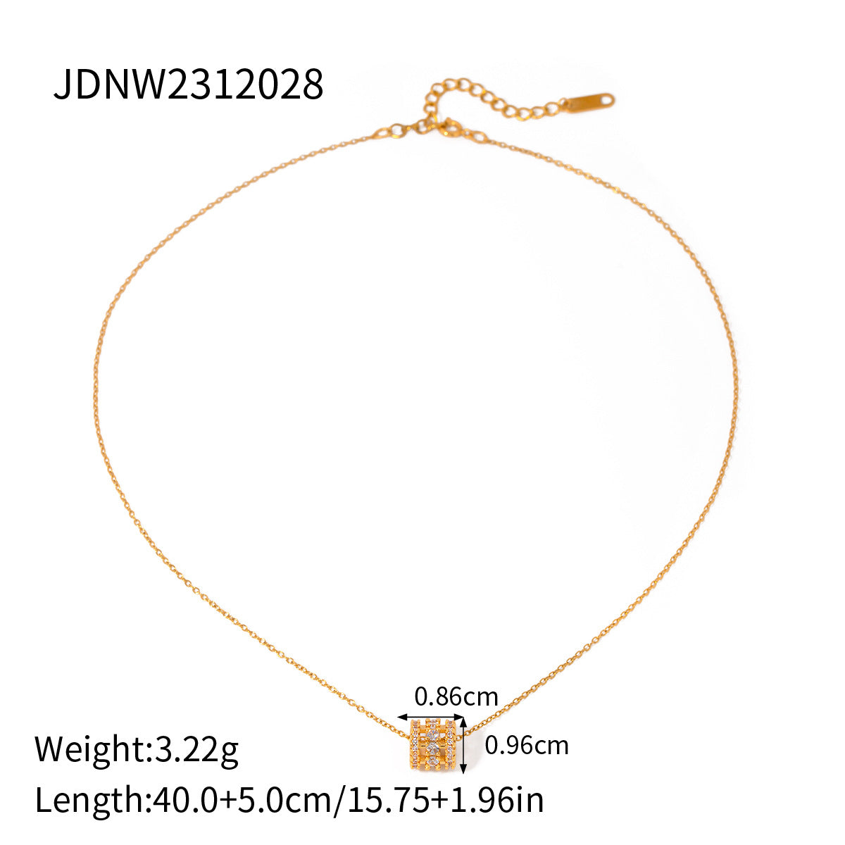 Tarnish-Free Titanium Steel Chain with Clover Detai