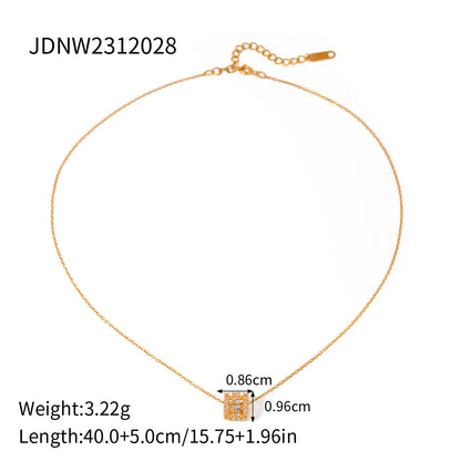 Tarnish-Free Titanium Steel Chain with Clover Detai