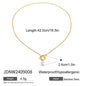 Titanium Steel Collarbone Chain – Pearl & Tiger Eye Accent