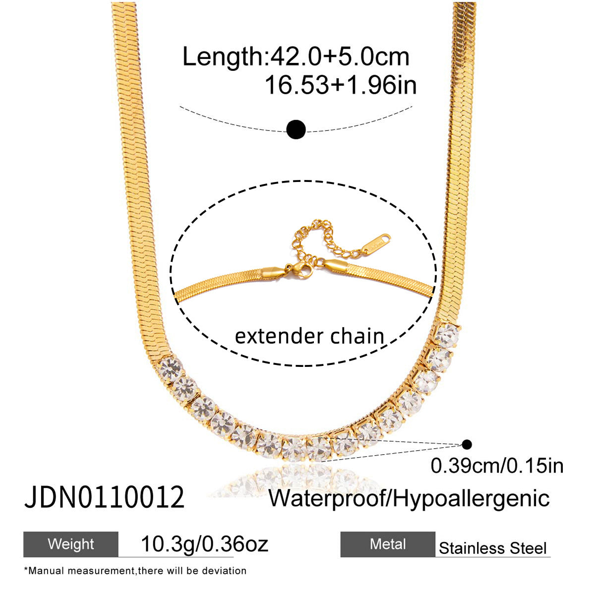Tarnish-Free Titanium Steel Dog Pendant Chain – Lightweight & Chic