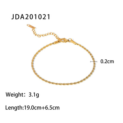18K Gold Micro Cross Anklet – Minimalist Vintage Style