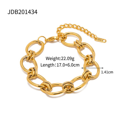 Gold Stainless Steel Pearl Bracelet – Elegant Minimalism