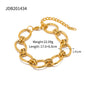 Gold Stainless Steel Pearl Bracelet – Elegant Minimalism