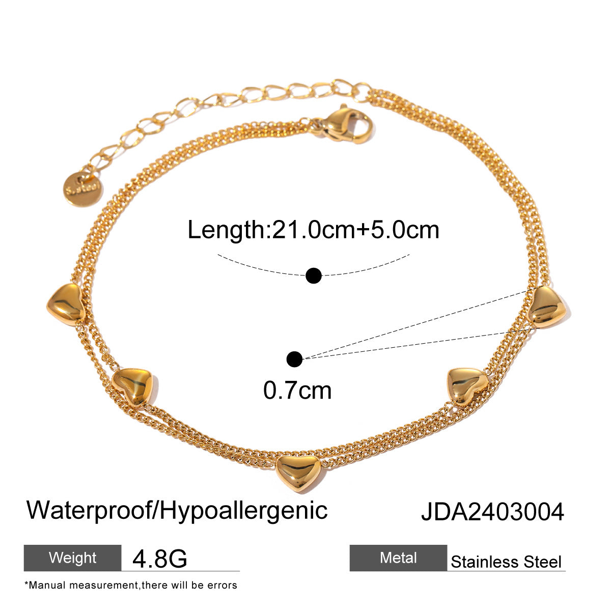 18K Gold Micro Cross Anklet – Minimalist Vintage Style