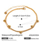 18K Gold Micro Cross Anklet – Minimalist Vintage Style