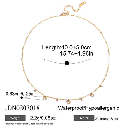 Tarnish-Free Titanium Steel Chain with Zircon – Everyday Elegance