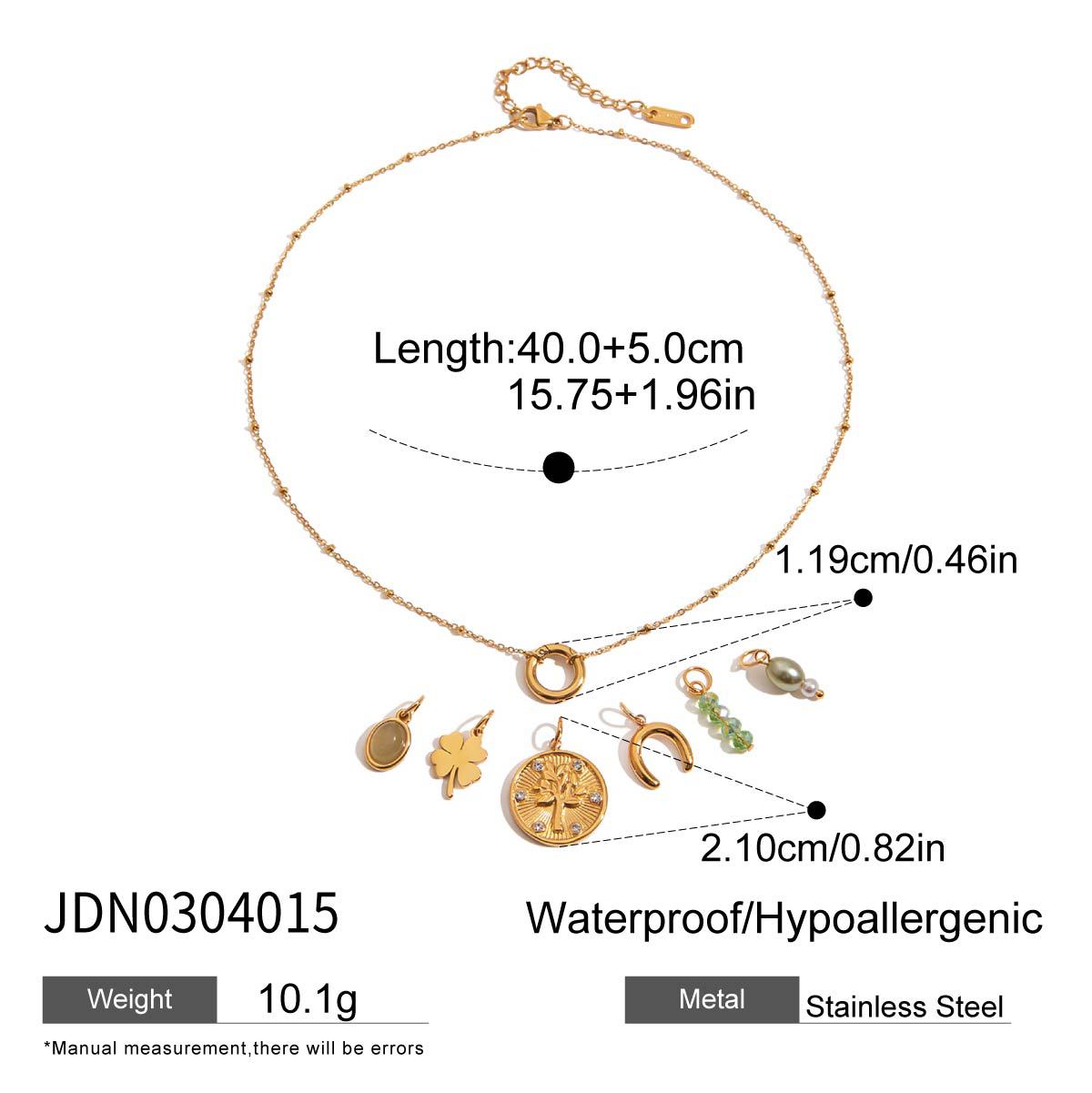 Sleek Teardrop Pendant Chain – Waterproof & Tarnish-Free
