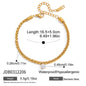 Gold Titanium Steel Heart Zircon Bracelet – Chic & Playful