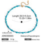 Blue Turquoise Titanium Steel Chain – Everyday Elegance