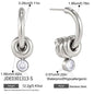 Stainless Steel Zircon Stud Earrings – Minimalist Shine