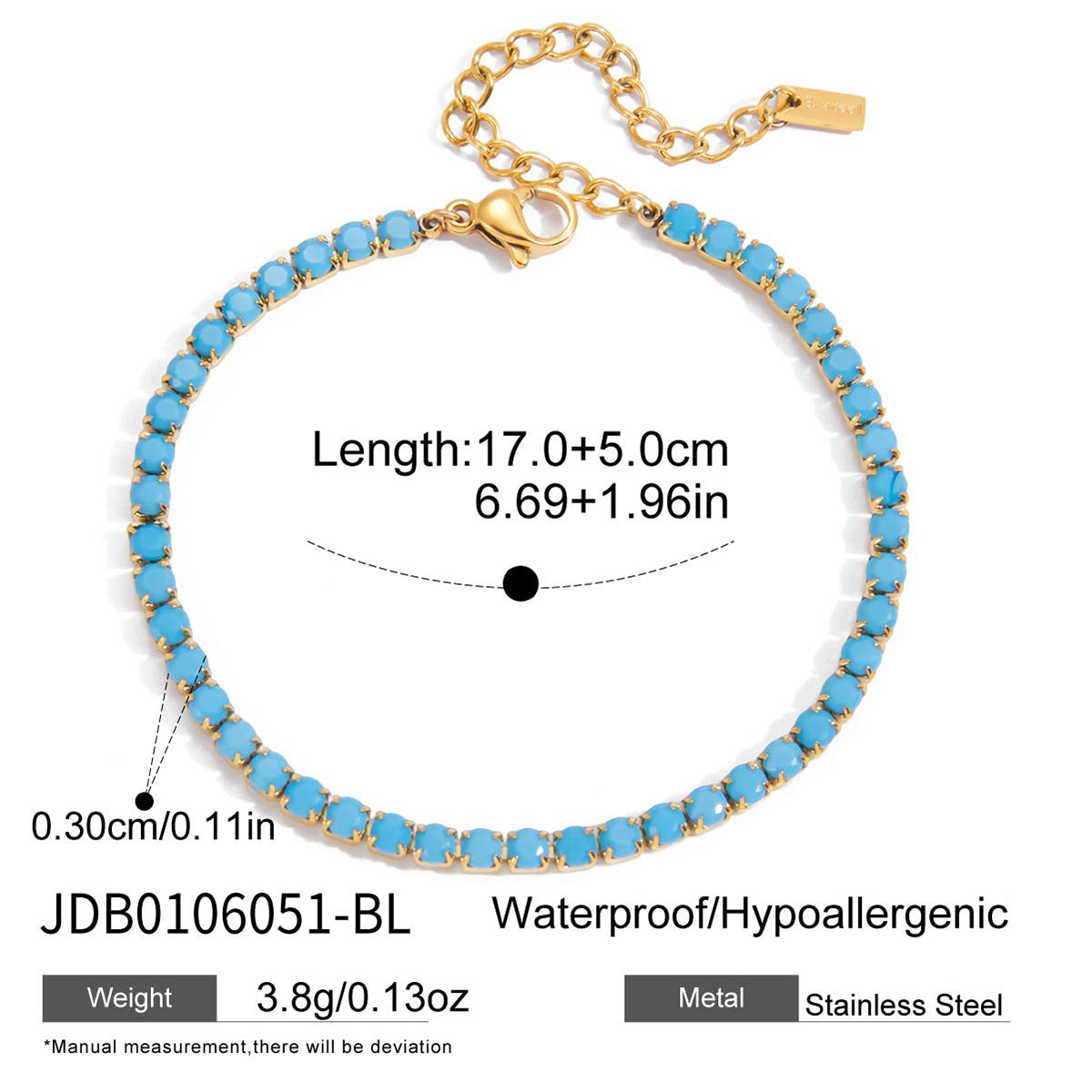 Evil Eye Stainless Steel Zircon Bracelet – Protective & Stylish