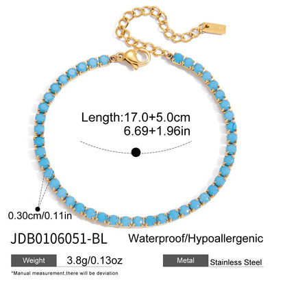 Evil Eye Stainless Steel Zircon Bracelet – Protective & Stylish