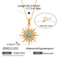 Tarnish-Free Titanium Steel Necklace – Blue Turquoise + Crystal Detail