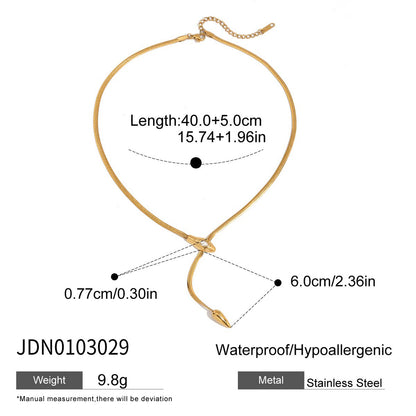 Titanium Steel Collarbone Chain – Sleek & Sparkling