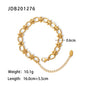 Gold Stainless Steel Pearl Bracelet – Elegant Minimalism