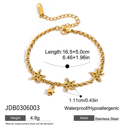 Titanium Steel Zircon Bracelet – Minimalist Shine