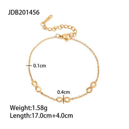 Stainless Steel Zircon & Pearl Chain Bracelet – Minimalist Luxury