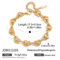 Gold Titanium Steel Heart Zircon Bracelet – Chic & Playful