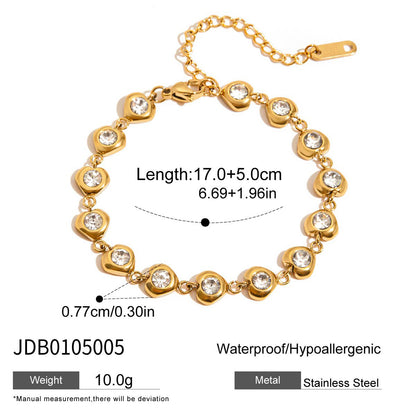 Sleek Teardrop Pendant Chain – Waterproof & Tarnish-Free