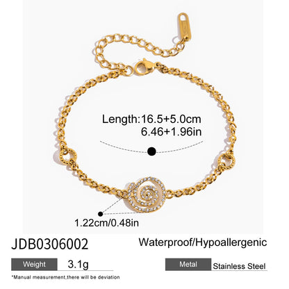 Titanium Steel Zircon Bracelet – Minimalist Shine