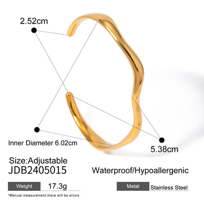 Sleek Stainless Steel Cuff – Elegant & Durable for Daily Wear