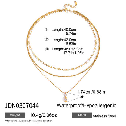 3-Layer Titanium Steel Choker Set – Stacked Luxury