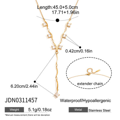 18K Gold Titanium Steel Necklace – Timeless Shine