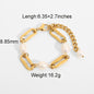 Tarnish-Free Stainless Steel Beaded Bracelet with Pearl