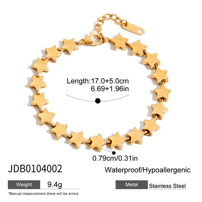 Titanium Steel Heart Zircon Bracelet – Subtle Luxury