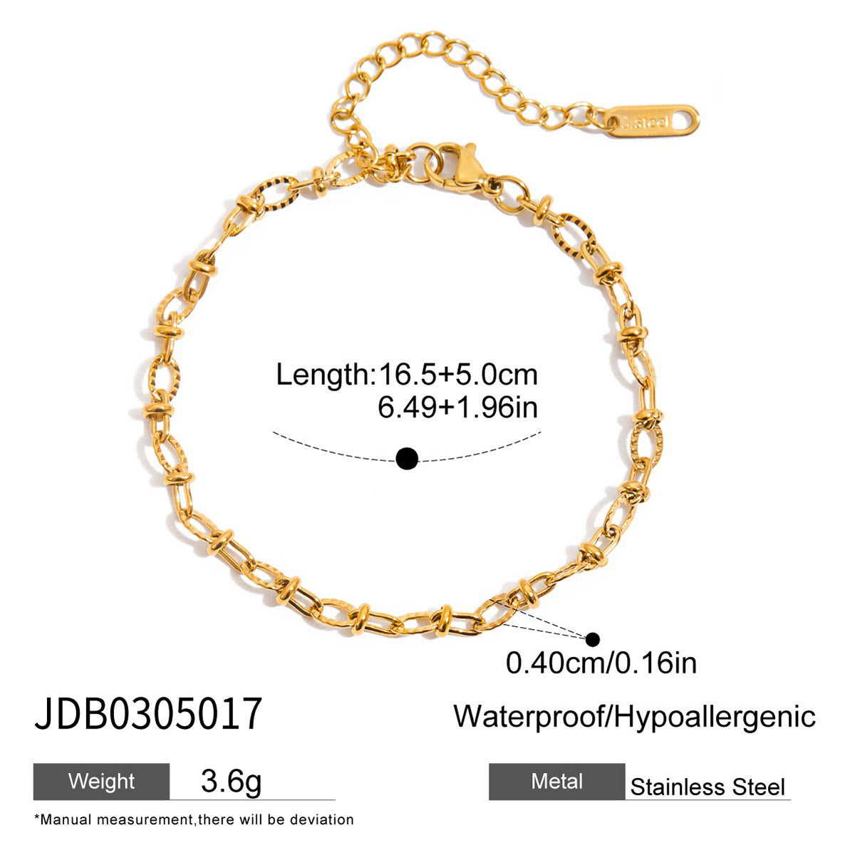 Blue Turquoise Titanium Steel Chain – Everyday Elegance