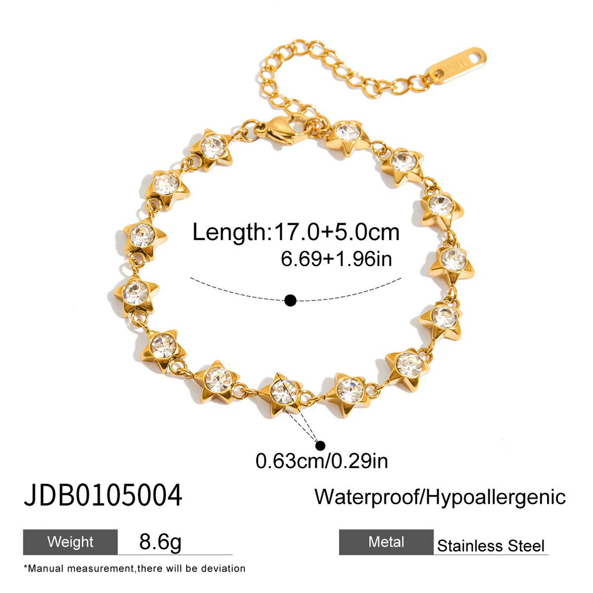 Sleek Teardrop Pendant Chain – Waterproof & Tarnish-Free