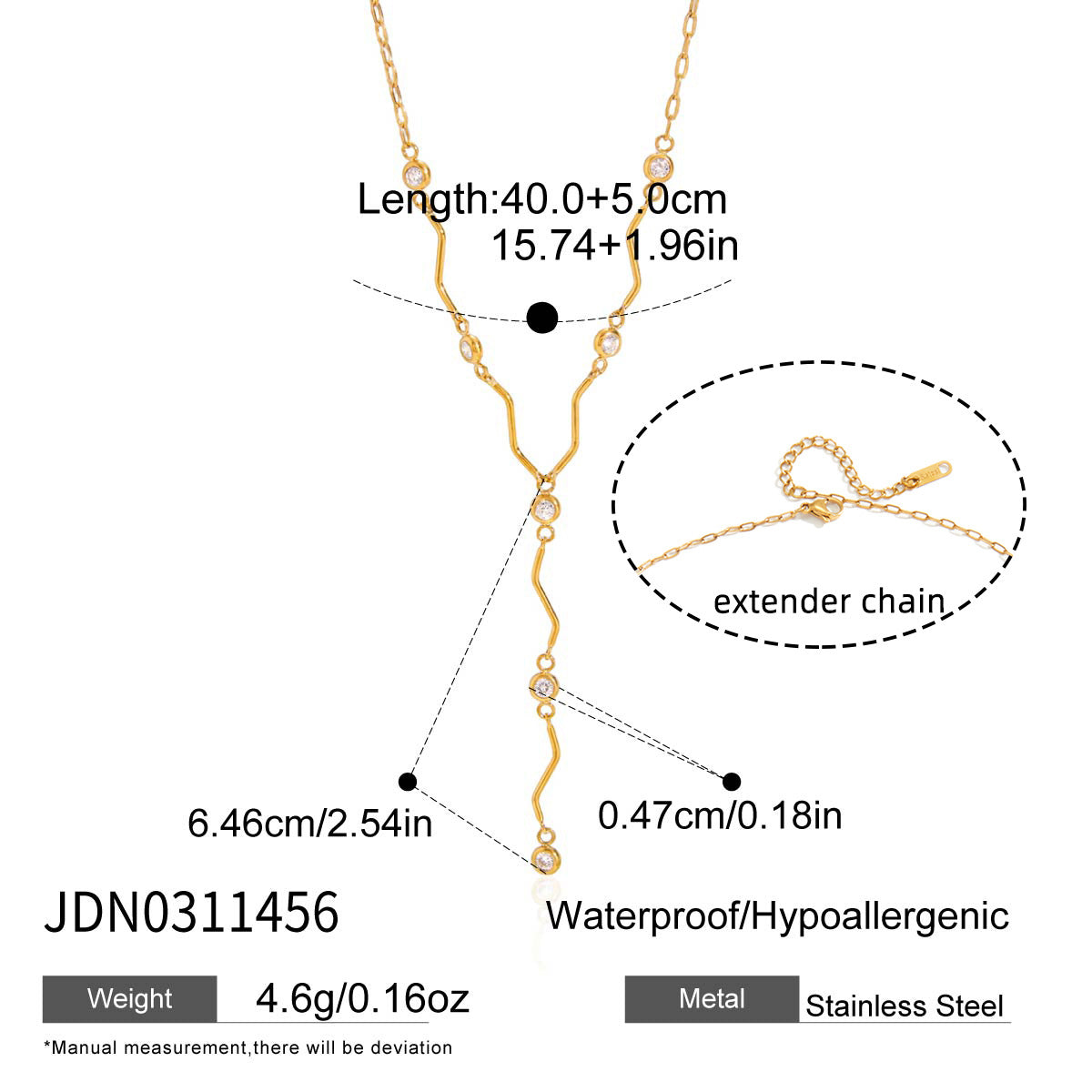 18K Gold Titanium Steel Necklace – Timeless Shine