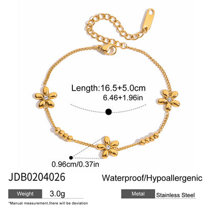 Titanium Steel Zircon Bracelet – Minimalist Shine