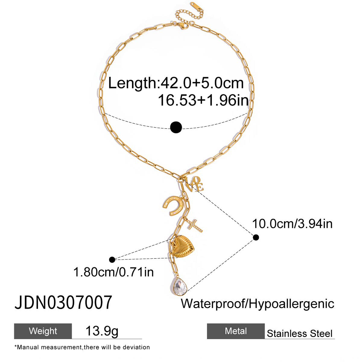 Sleek Titanium Steel Cross Necklace – Versatile Layer Piece