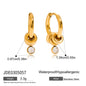 Stainless Steel Zircon Stud Earrings – Minimalist Shine