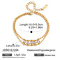 Gold Titanium Steel Heart Zircon Bracelet – Chic & Playful