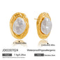 Tarnish-Free Titanium Steel Pearl Studs – Everyday Chic