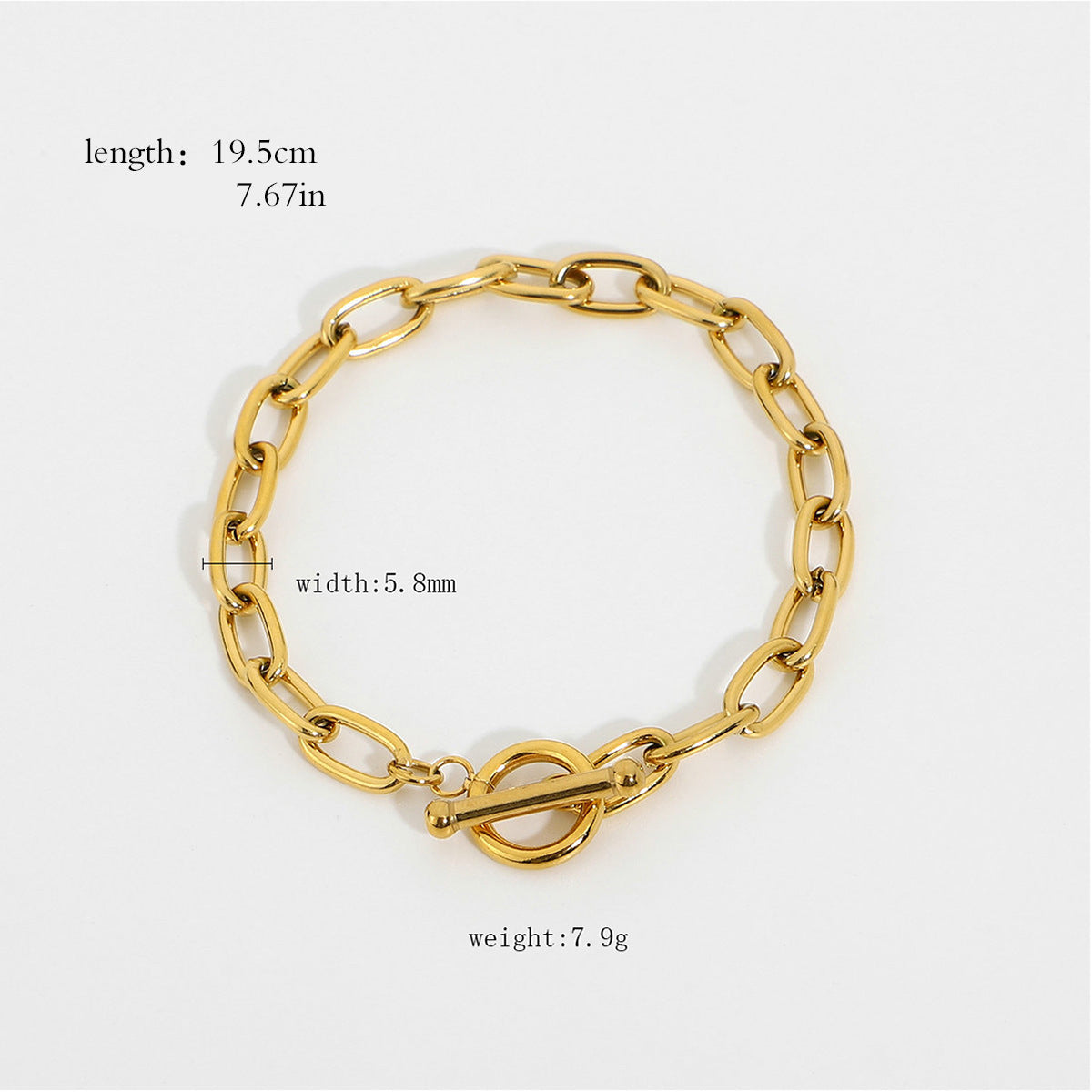 Gold Stainless Steel Pearl Bracelet – Elegant Minimalism