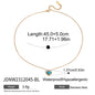 Titanium Steel Collarbone Chain – Pearl & Tiger Eye Accent
