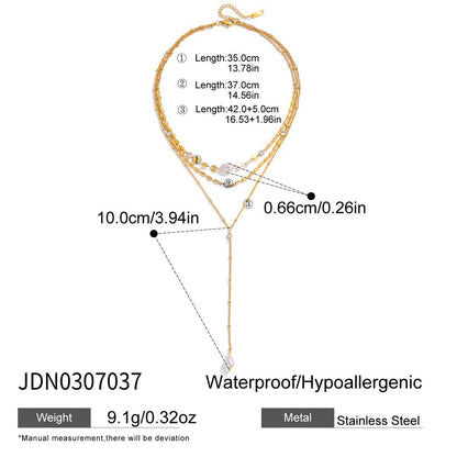 Sleek Titanium Steel Cross Necklace – Versatile Layer Piece