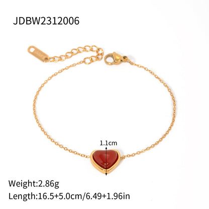 Tarnish-Free Stainless Steel Bangle with Crystal Detail