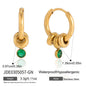 Stainless Steel Zircon Stud Earrings – Minimalist Shine
