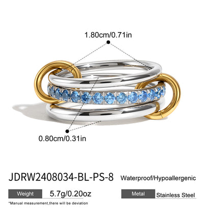Layered Pearl Ring & Bracelet Set – Titanium Steel · Waterproof · Tarnish-Free