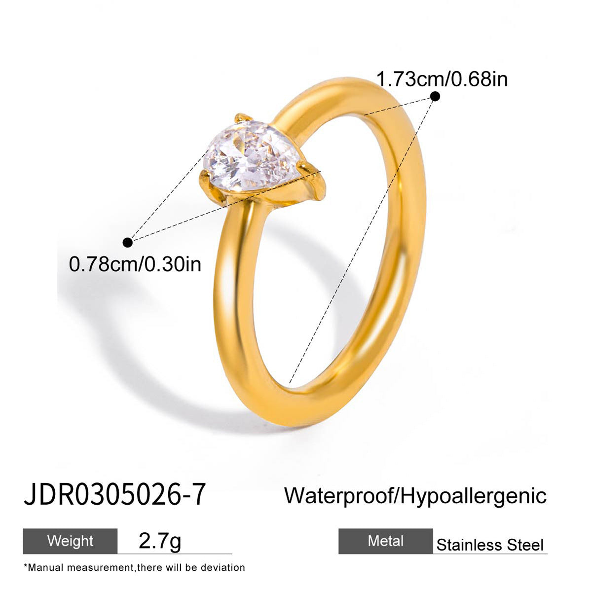 Stainless Steel Zircon Bangle – Open Design · Tarnish-Free