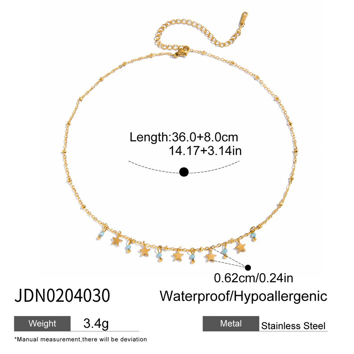 Tarnish-Free Titanium Steel Chain with Zircon – Everyday Elegance