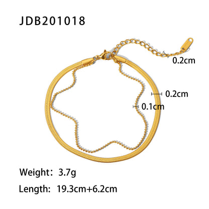 18K Gold Micro Cross Anklet – Minimalist Vintage Style