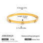 Tarnish-Free Stainless Steel Bangle with Crystal Detail
