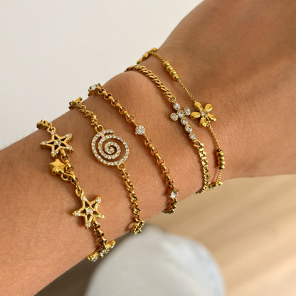 Titanium Steel Zircon Bracelet – Minimalist Shine