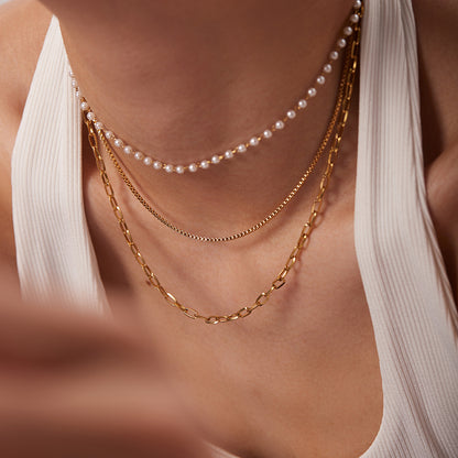 3-Layer Titanium Steel Choker Set – Stacked Luxury